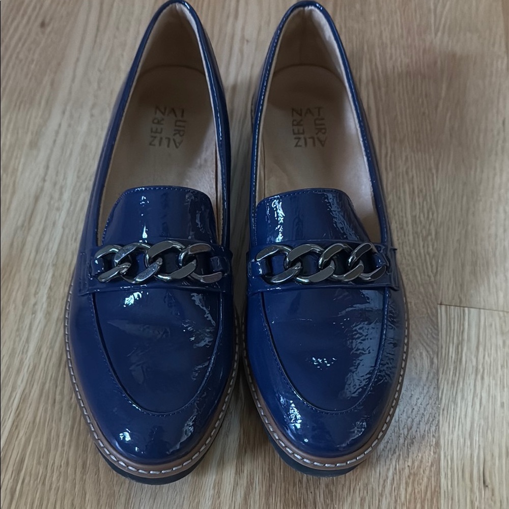 Naturalizer Blue Patent Loafers size 10M